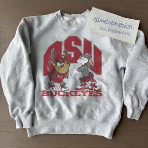 Vintage Ohio State Buckeyes Looney Tunes Football Sweater, Ohio State University